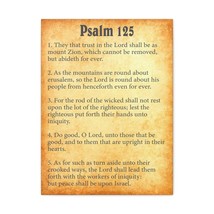  Psalm 125 Chapter Gold Bible Canvas Christian Wall Art Ready to - £60.66 GBP+