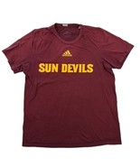 Adidas Burgundy Sun Devils Amplifier Tee M T-Shirt 100% Cotton Football ... - £5.06 GBP