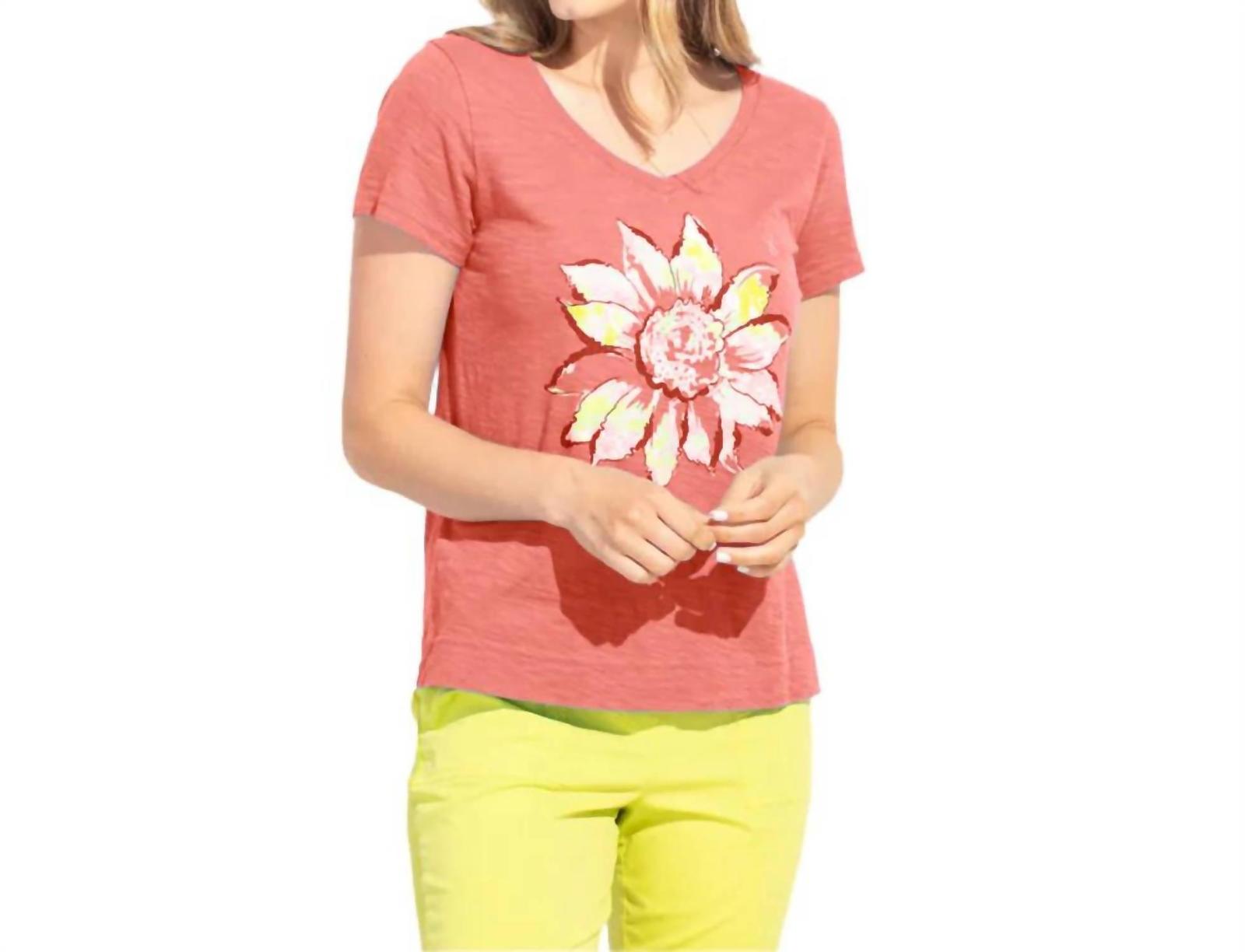 Escape Sunflower V-Neck Tee Size S - $57.42