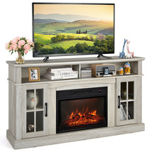 58&quot; Fireplace TV Stand W/ 1400W Electric Fireplace for TVs up to 65 Inches - £422.87 GBP