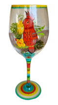 Pier 1 Hand Painted bird 20 oz Wine Glasses/Goblet, Hand Painted, Blown - $24.99