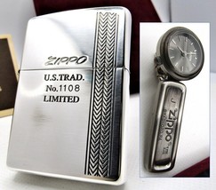 Limited Zippo 2000 &amp; Clock Watch Necktie Tie Pin MIB Rare - £165.47 GBP