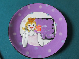 BIRTHDAY PLATE &quot;I JUST LOVE BIRTHDAYS&quot; 8&quot; NIB COLLECTOR PLATE ORIG - $29.69