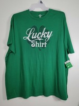 Lucky shirt Irish Four Leaf Clover St Patricks Day Mens Crewneck T Shirt... - $7.24