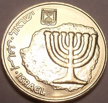 Gem Brilliant Unc Israel 2013 10 Arogot~Menorah~Hanukkah Coin~Free Shipping - £2.80 GBP