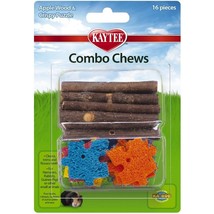 [Pack of 2] Kaytee Combo Chews Apple Wood &amp; Crispy Puzzle 16 Pieces - £18.35 GBP