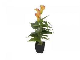 Europalms Calla Mini, Artificial Plant, Yellow Orange, 43cm - £12.58 GBP