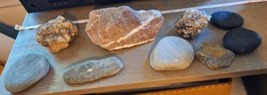 Lot Of 9 Rocks, Stones, Minerals, Speciments Approximately 4.5 Lbs - £15.66 GBP