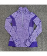 LULULEMON RUN INSPIRE HALF ZIP PULLOVER SOFT RULU HEATHERED SIZE 8 - $49.49