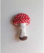 Handmade Clay Toadstool Mushroom Magnet - $183.46 MXN