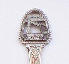 Collector Souvenir Spoon USA Hawaii Honolulu Aloha State Map - £2.36 GBP