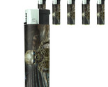 Skeletons D1 Lighters Set of 5 Electronic Refillable Butane Skulls Death - $15.79