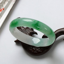 An item in the Jewelry & Watches category: Natural pea Green  Jadeite Jade  Round charm Bangle - custom yo