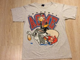 T- Shirt Property of AGME 1994 Warner Bros SUN Siize M 100% Cotton Grey - $14.85