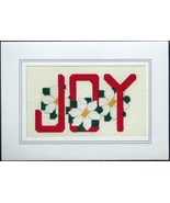 Joy christmas floral cross stitch card chart Linda Jeanne Jenkins - £4.26 GBP