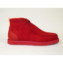 Men's TAYNO Wallabee Style Chukka Boots Soft Micro Suede MOJAVE S Red image 7
