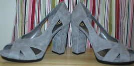 New Nine West Fatior Leather Suede Gray Pump 11 Shoes  - $129.99