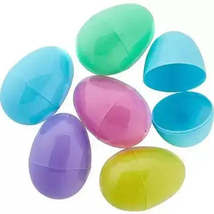 Fillable 3in. Jumbo Plastic Eggs Pastel 6 count - £1.58 GBP