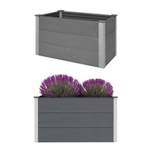  Garden Raised Bed Grey Wood-plastic composite, Aluminum - €206,46 EUR