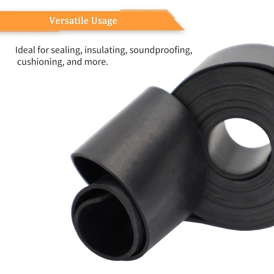 Neoprene Rubber Strips 1/2" Thick X 2" Wide X 10' Long - Versatile DIY Material Item image 7