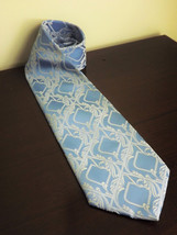 Vintage 1970s Men Necktie Wide and Wild Shiny Polyester Blue Funny Gag G... - £19.14 GBP