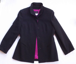 Womens Tailored Jacket, French Designer Votre Nom, Vintage Black Wool Su... - $66.00