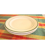 2 Small Vintage Restaurant Ware Plates Buffalo China Diner White Green B... - £14.33 GBP