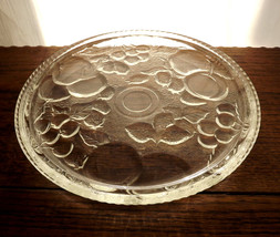 Clear Glass Plate, Round Platter, Fruit Serving Plate, Wine and Cheese Plate, Gl - £22.37 GBP