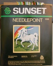 Vintage Sunset Designs Needlepoint Kit The Unicorns Rainbow Linda Gillum... - $16.24