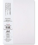 Onoo Washi Paper Printable A4 Size Paper (100 Sheets), Japanese, Made In... - £29.82 GBP