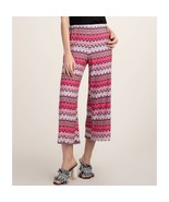 Trina Turk Bubble Gum Geo Makon Wide Leg Crop Pants Size XS NEW - $89.00