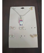 Necklace And Earrings Set Unicorn - £15.71 GBP