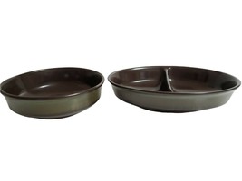 2 Pc Lot Franciscan Earthenware MADEIRA 7&quot; Round &amp; 10&quot; Divided Oval Vegg... - £38.05 GBP