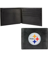 NFL Pittsburgh Steelers Black Embroidered Leather Billfold - $35.27 CAD
