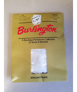 Burlington 118 Lace Swirl Textured Sandalfoot White Medium Pantyhose (NEW) - £5.39 GBP