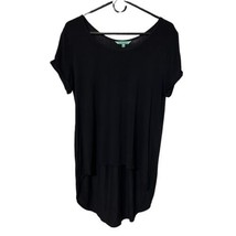 Nostalgia Women’s Black Shirt Dress turn up sleeves Size Medium - $16.48