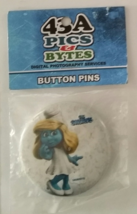 The Smurfs: SMURFETTE in white Pinback Button  - £3.17 GBP