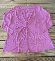 Laurie Felt NWOT Women’s Twist Front 3/4 Sleeve shirt size XL Pink EA - £10.82 GBP