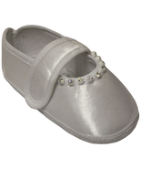 Infant Baby christening baptism Satin Shoes Size 0-3 Months /crib Shoes/... - $190.20 MXN