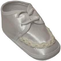 Infant Baby christening baptism Satin Shoes Size 0-3 Months /crib Shoes/#231 - £7.91 GBP