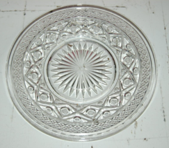 7.5 Inch Clear Pressed Sandwich Glass Plate Vintage - £7.85 GBP