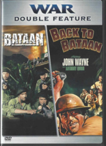 Bataan &amp; Back To Bataan: John Wayne, Anthony Quinn War Double Feature Dvd - £4.64 GBP