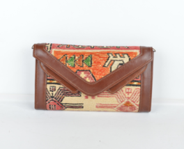 rug Wallet,Hand Made Kilim,Vintage Kilim Wallet, Leather Wallet , rug Purse - £47.31 GBP