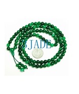  Natural green Jadeite Jade  Meditation yoga mantra 108 Pra - £31.31 GBP