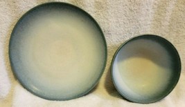 Pottery Barn Val Do Sol Portugal 8.5&quot; Plate &amp; 6&quot; Bowl Blue Nwot - £15.92 GBP