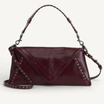 ZARA SRPLS BNWT 2025. BURGUNDY RED MINI LEATHER BAG STUDDED. 6120/410/624 - £239.06 GBP