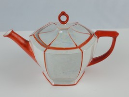 Vintage Coffee Tea Pot MZ Altrohlau Pearlescense / Orange Trim Czechoslovakia - £18.76 GBP