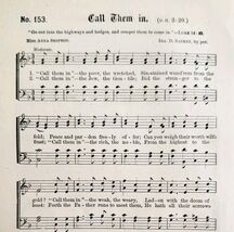 1883 Gospel Hymn Call Them In Sheet Music Victorian Religious Church ADB... - $19.99