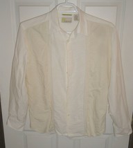 Cubavera L Large Long Sleeve Shirt Men&#39;s Linen &amp; Rayon - £12.77 GBP