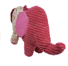 Pier 1 Imports Baby Pink Pasiley + Ribbed Elephant Stuffed Animal Plush Pillow - £22.01 GBP